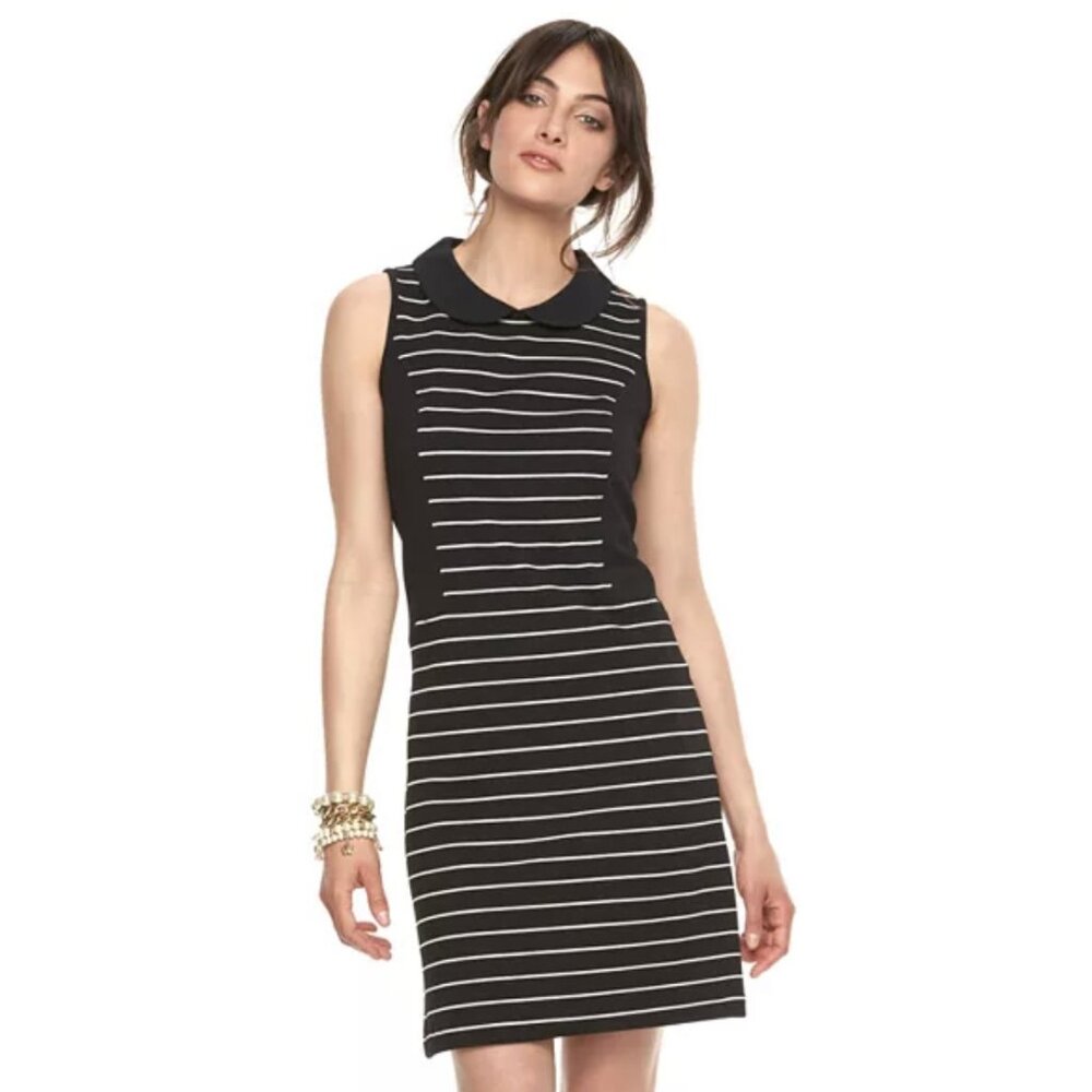 ELLE.Women Stripes‎ Dresses White and Bllack Color Size S-M